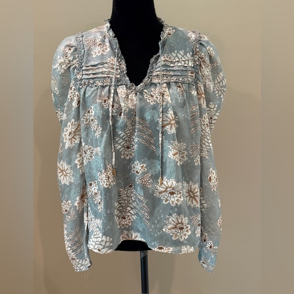 Women’s BISHOP + YOUNG Sydney blouse in jade floral- Size XS - Picture 2 of 8